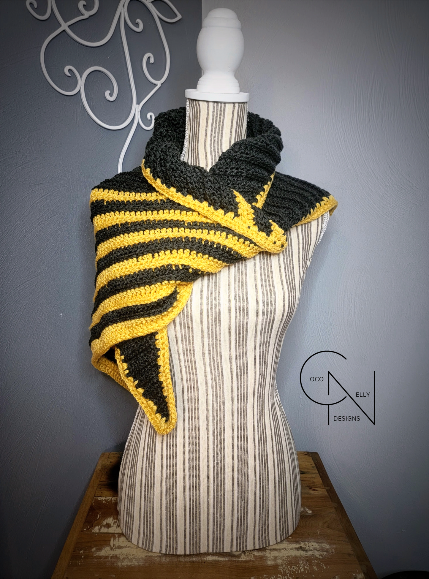 Bumble Bee Striped Shawl