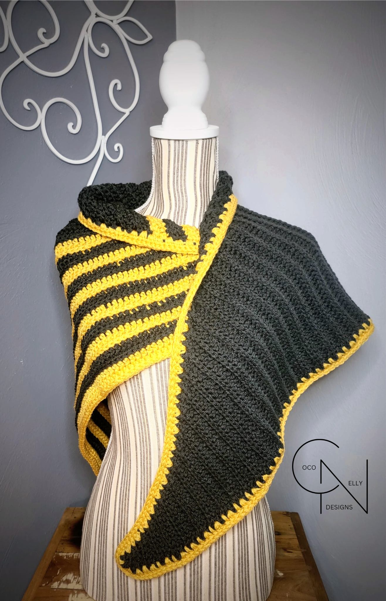 Bumble Bee Striped Shawl