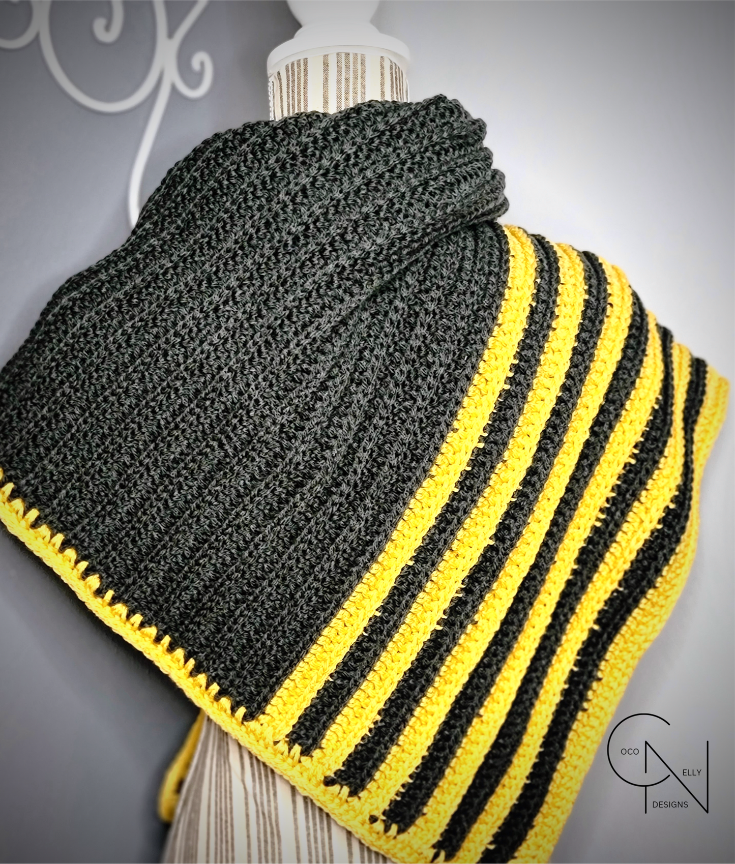 Bumble Bee Striped Shawl