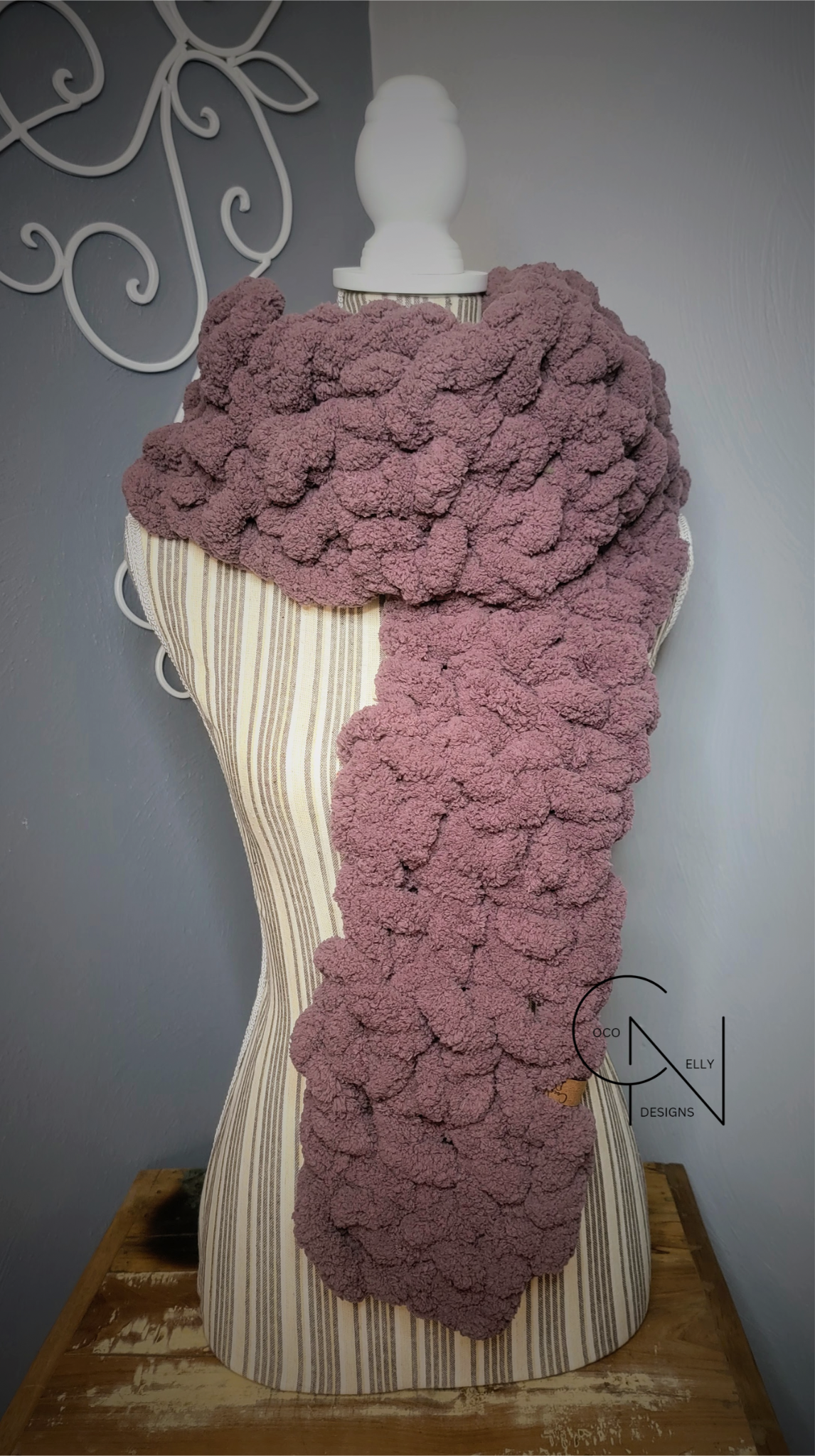 Super Chunky Plum Scarf