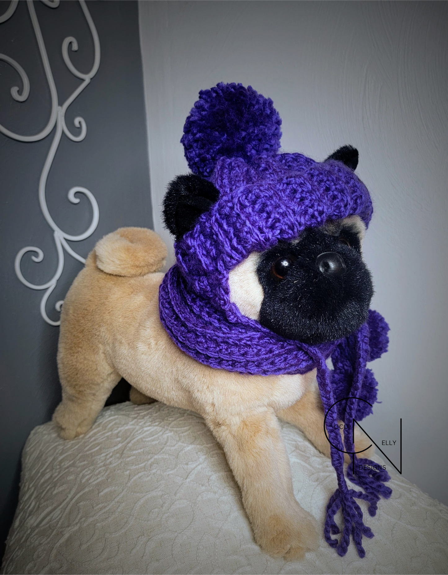 Purple Durple Dog Hat & Scarf