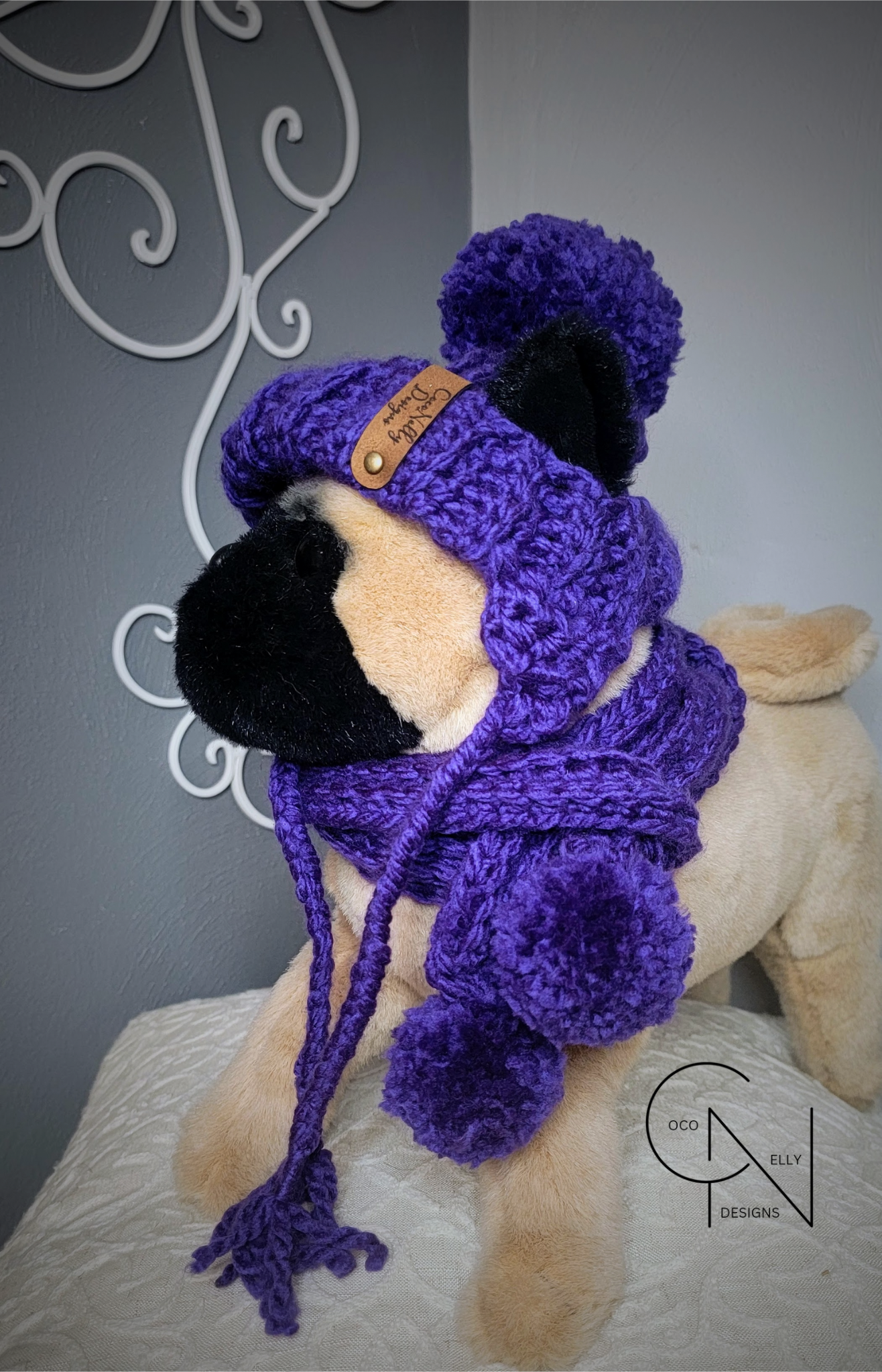 Purple Durple Dog Hat & Scarf